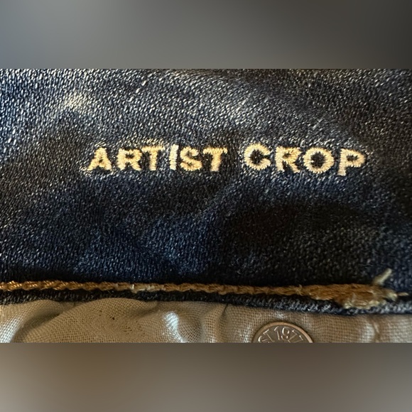 American Eagle Artist Crop Jeans 12 Short | Super Stretch Distressed - Picture 5 of 8